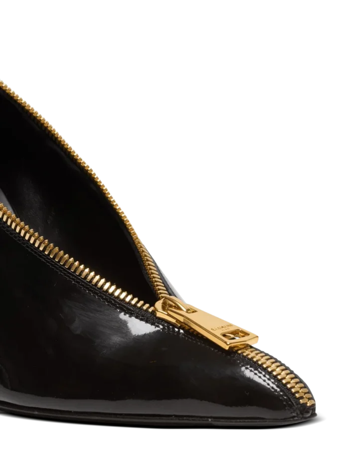 Zip Wedge pumps in patent leather