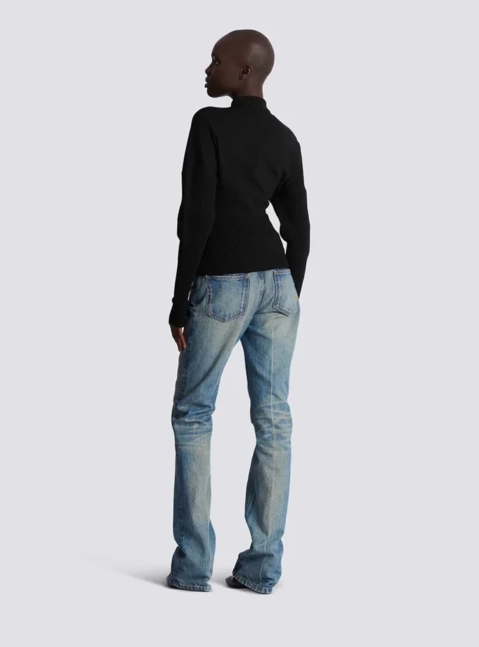 Zipped knit cardigan