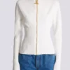 Zipped knit cardigan