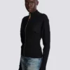 Zipped knit cardigan