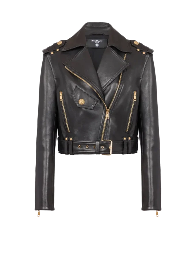 Zipped leather biker jacket Zipped leather biker jacket