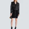 Zipped leather biker jacket Zipped leather biker jacket