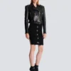 Zipped leather biker jacket Zipped leather biker jacket
