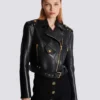Zipped leather biker jacket Zipped leather biker jacket