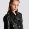 Zipped leather biker jacket Zipped leather biker jacket
