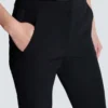 Zipped slim-fit grain de poudre trousers